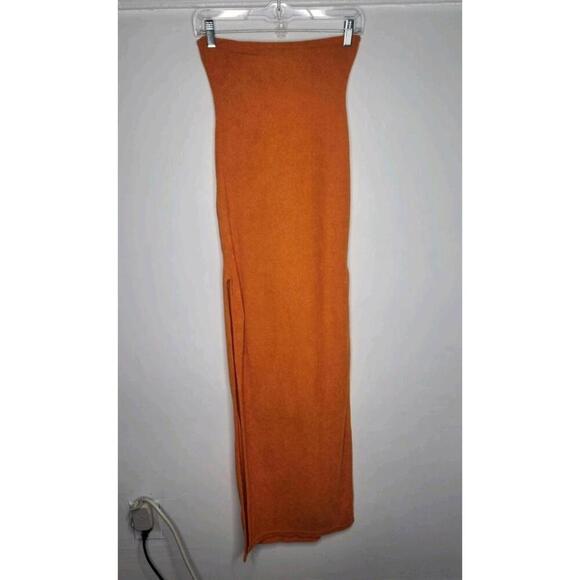 Pretty Little Thing Beach Towel Coverup Maxi Dress Orange Size 4 - Picture 5 of 6